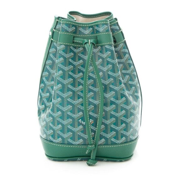 Authentic Goyard Petit Bucket Bag in green color - Picture 3 of 6